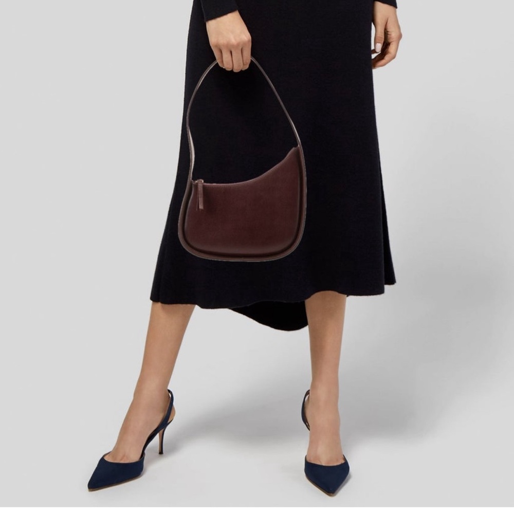 The Row Half Moon Bag with Duster - Rare burgundy leather  Shoulder Bag - Picture 2 of 7